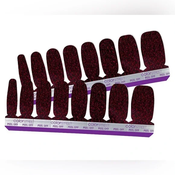 *Retired* Color Street: Russian Around | Crimson Sparkle Fall Autumn Glitter - Picture 12 of 12